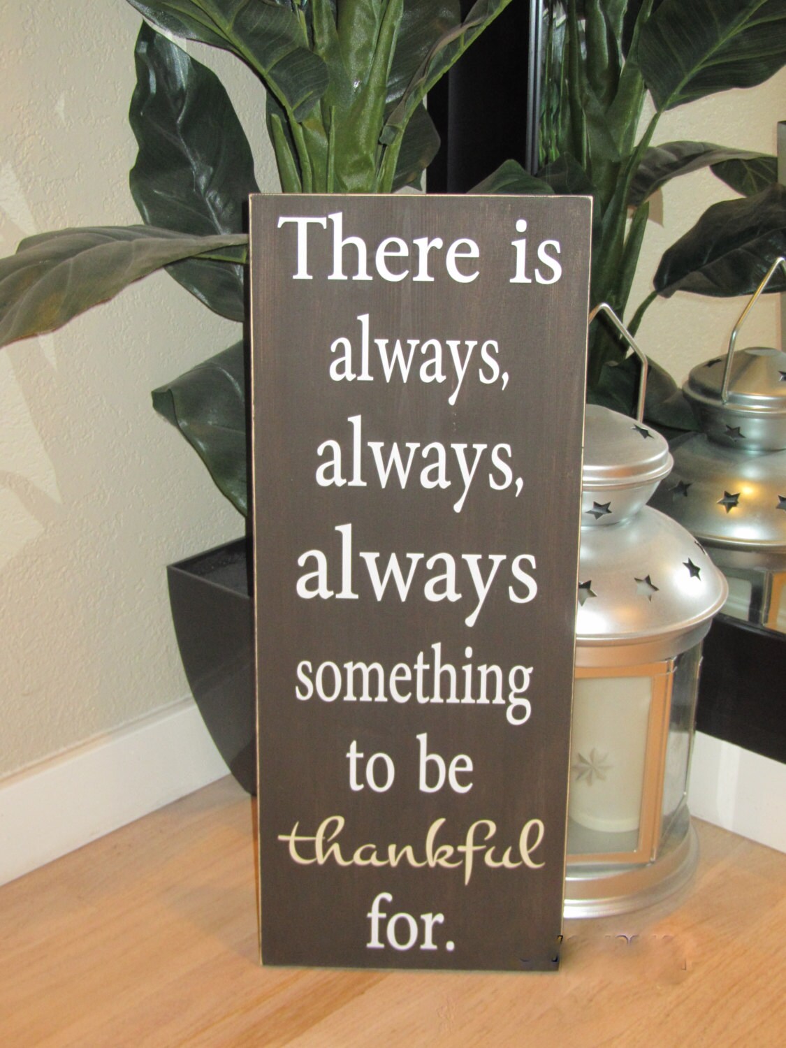 24x9 There is always always something to be thankful for | Etsy
