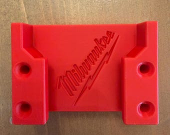 Milwaukee M18 Battery Holder Magnetic Wall Mount | 3D Printed Tool Battery Organizer | Shop Storage Rack | Screw Mount