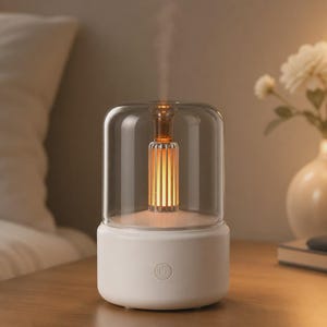 Mini Essential Oil Diffuser – Mist Aromatherapy Humidifier with Ambient Light