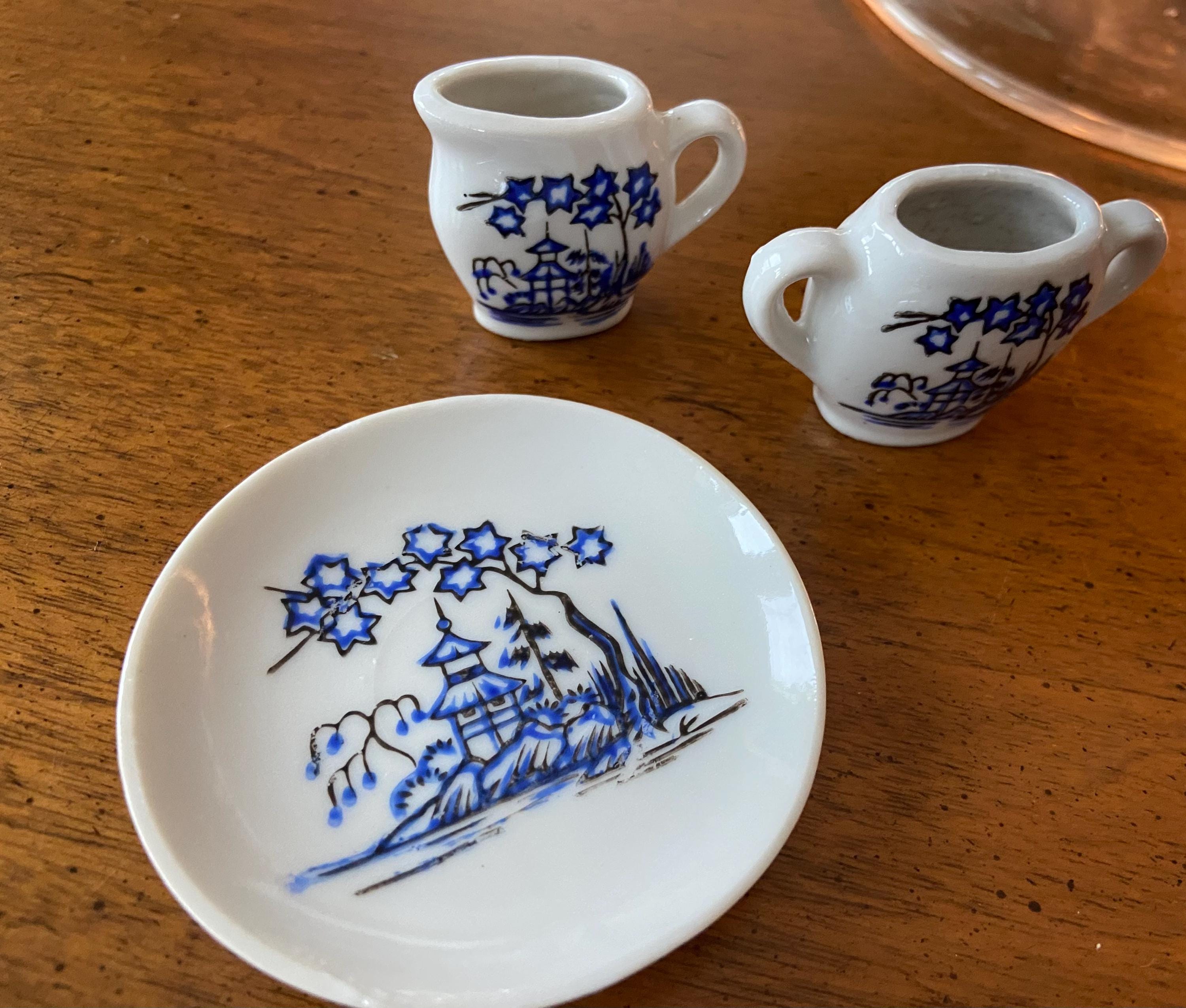 Blue willow childs tea set - Etsy 日本