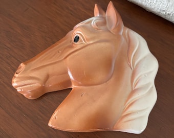 Vintage Chalkware miller studio horse wall hanging