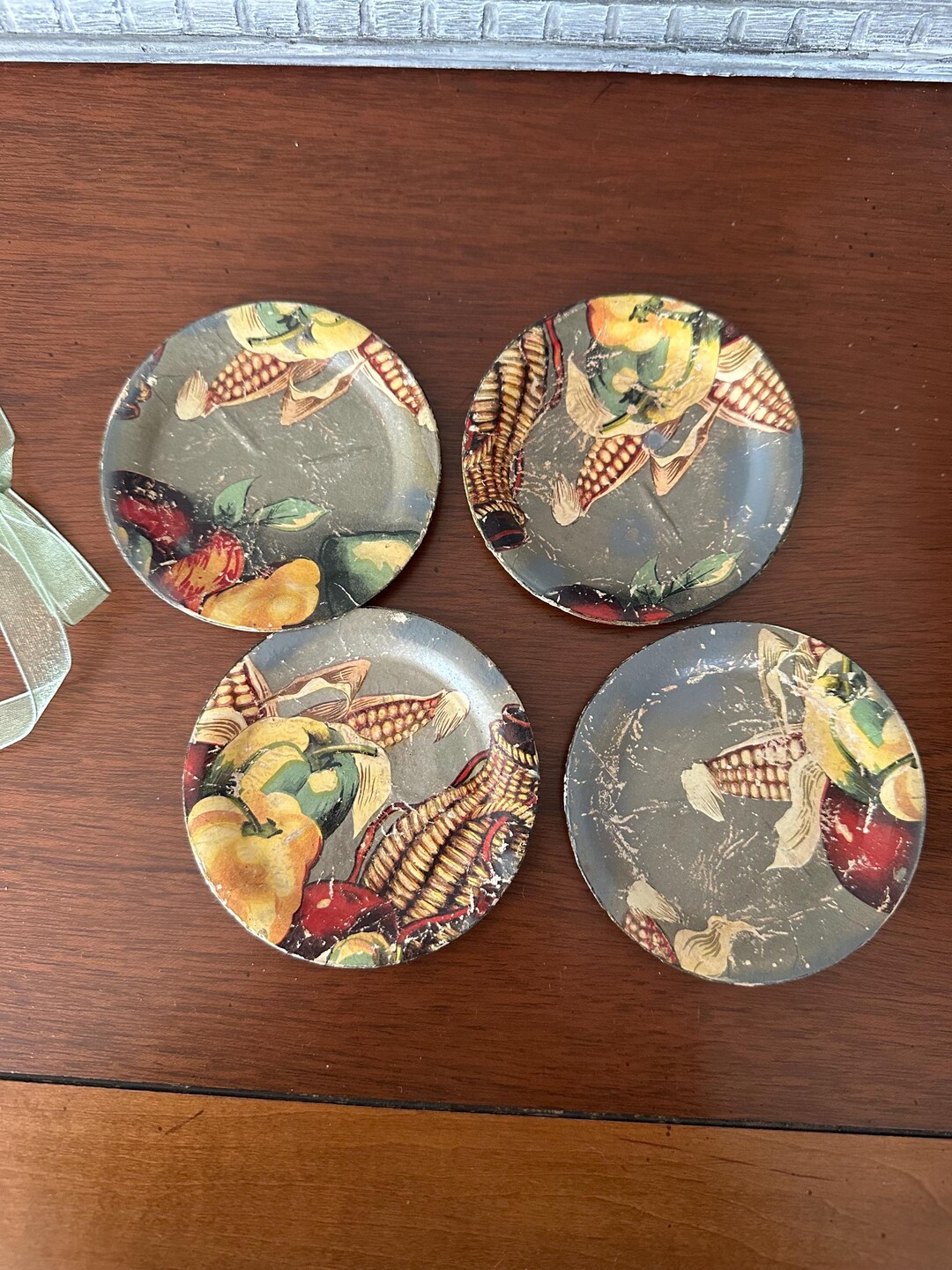 Vintage Japan Handpainted Waterproof Coaster Set of 4 - Etsy