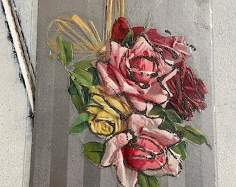Cartolina di rose d'epoca