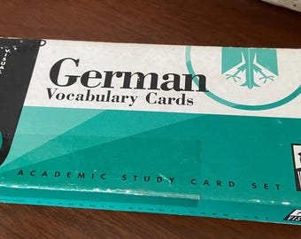 Vintage German vocabulary flash cards