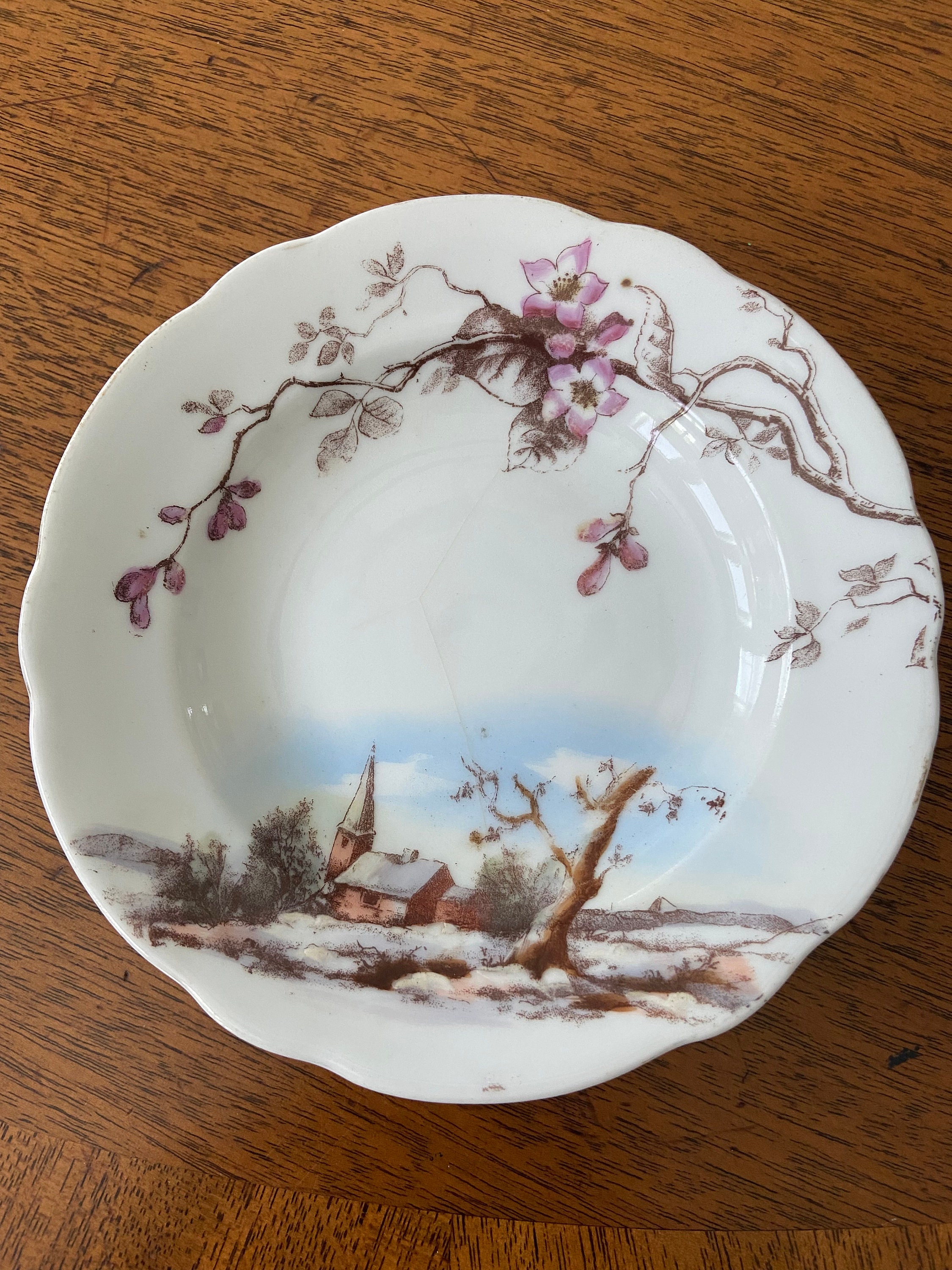 Vintage porcelain dessert plate