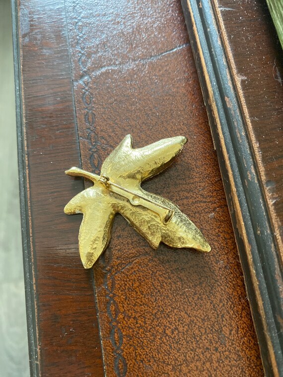 Vintage Fall Leaf Pin - image 2