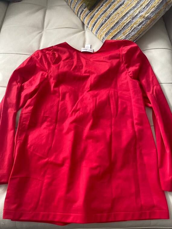 Red Rose Vintage Lingerie Bed Jacket - image 4