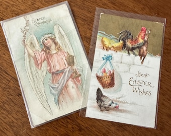 Vintage Easter Postcards set of 2