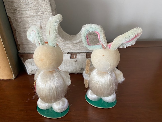 ヴィンテージイースターバニーカップル - Etsy 日本