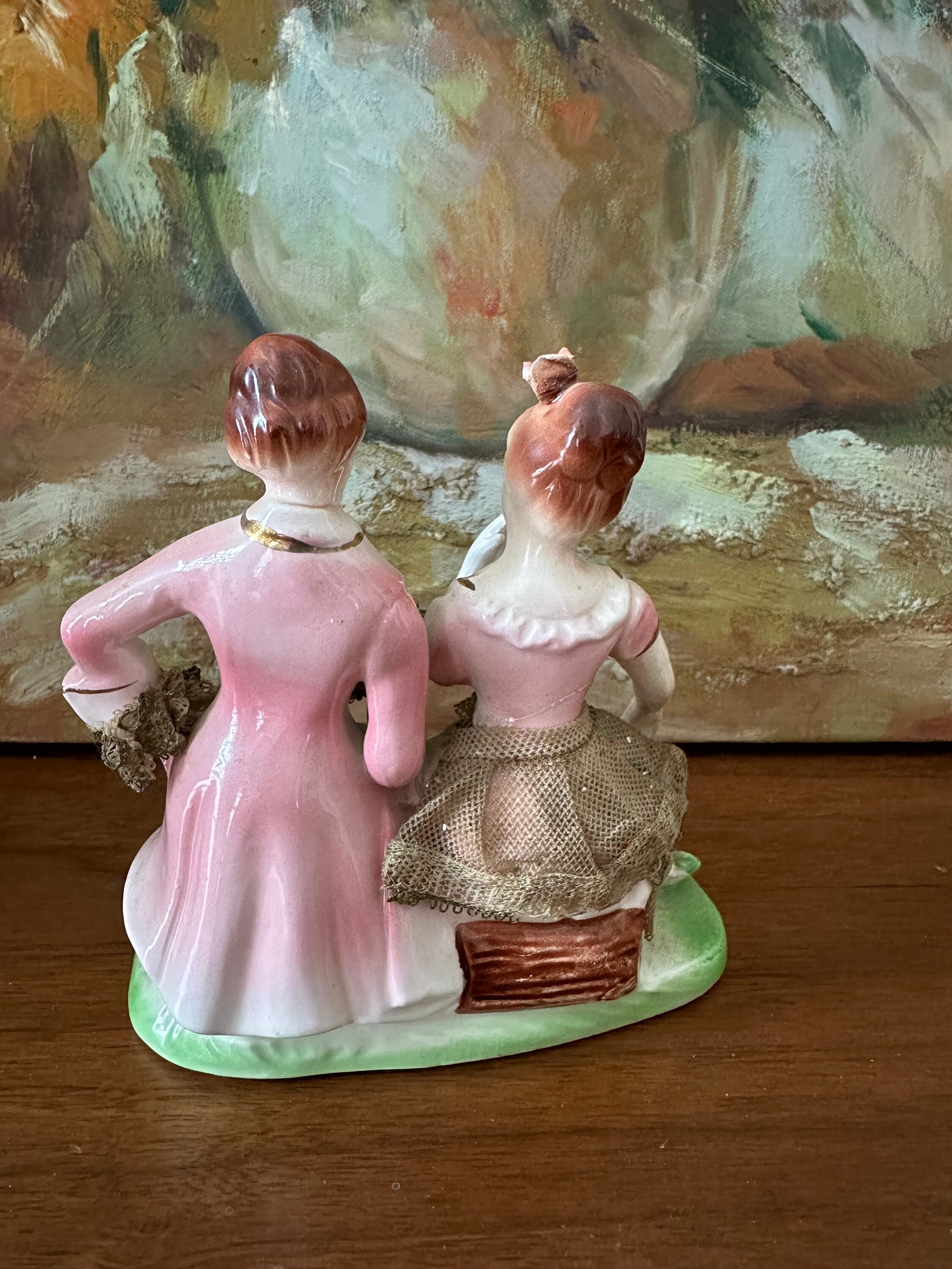 Vintage Ceramic French Couple Figurine - Etsy Hong Kong