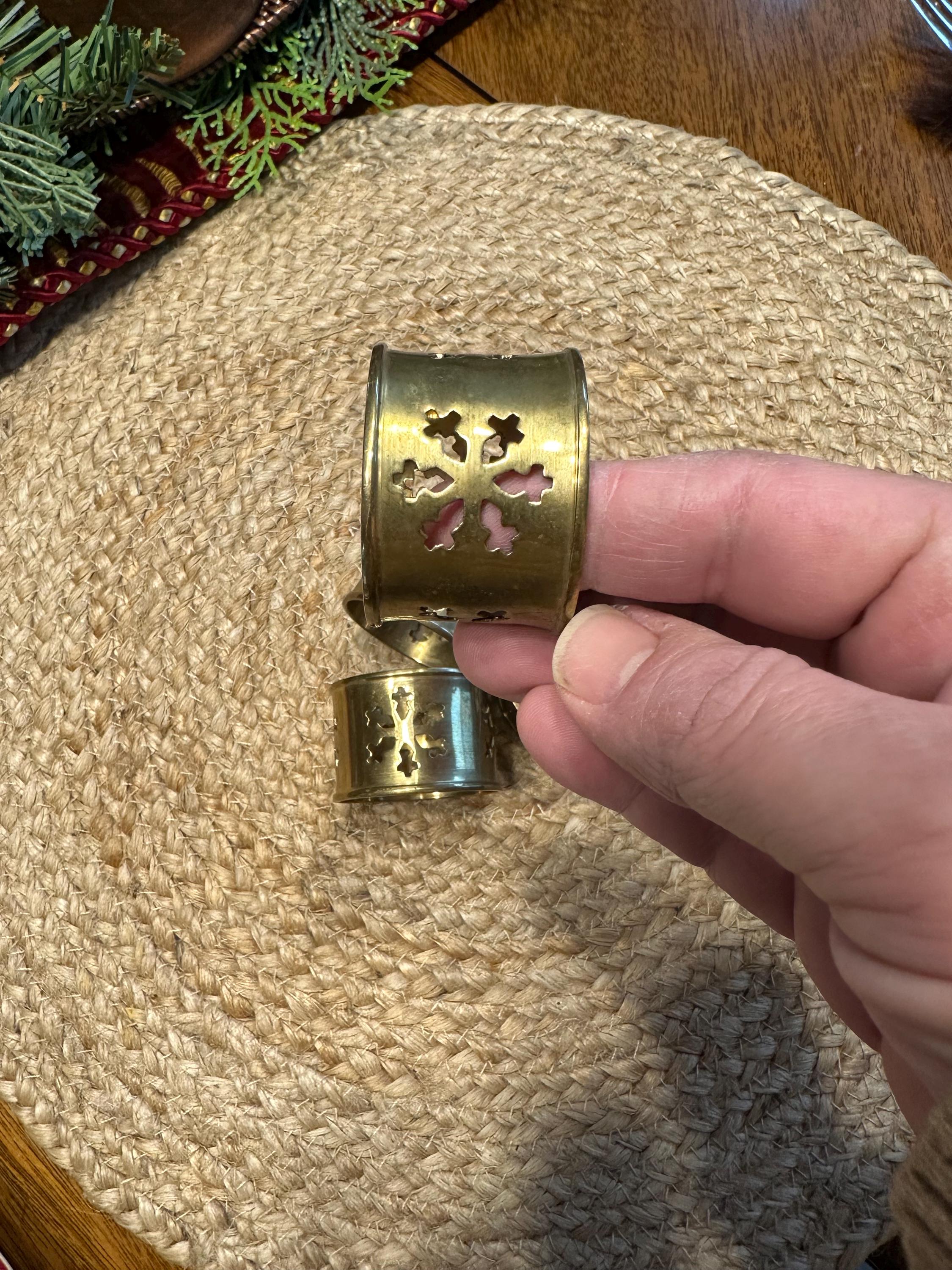 ヴィンテージ真鍮ナプキンリング4個セット - Etsy 日本
