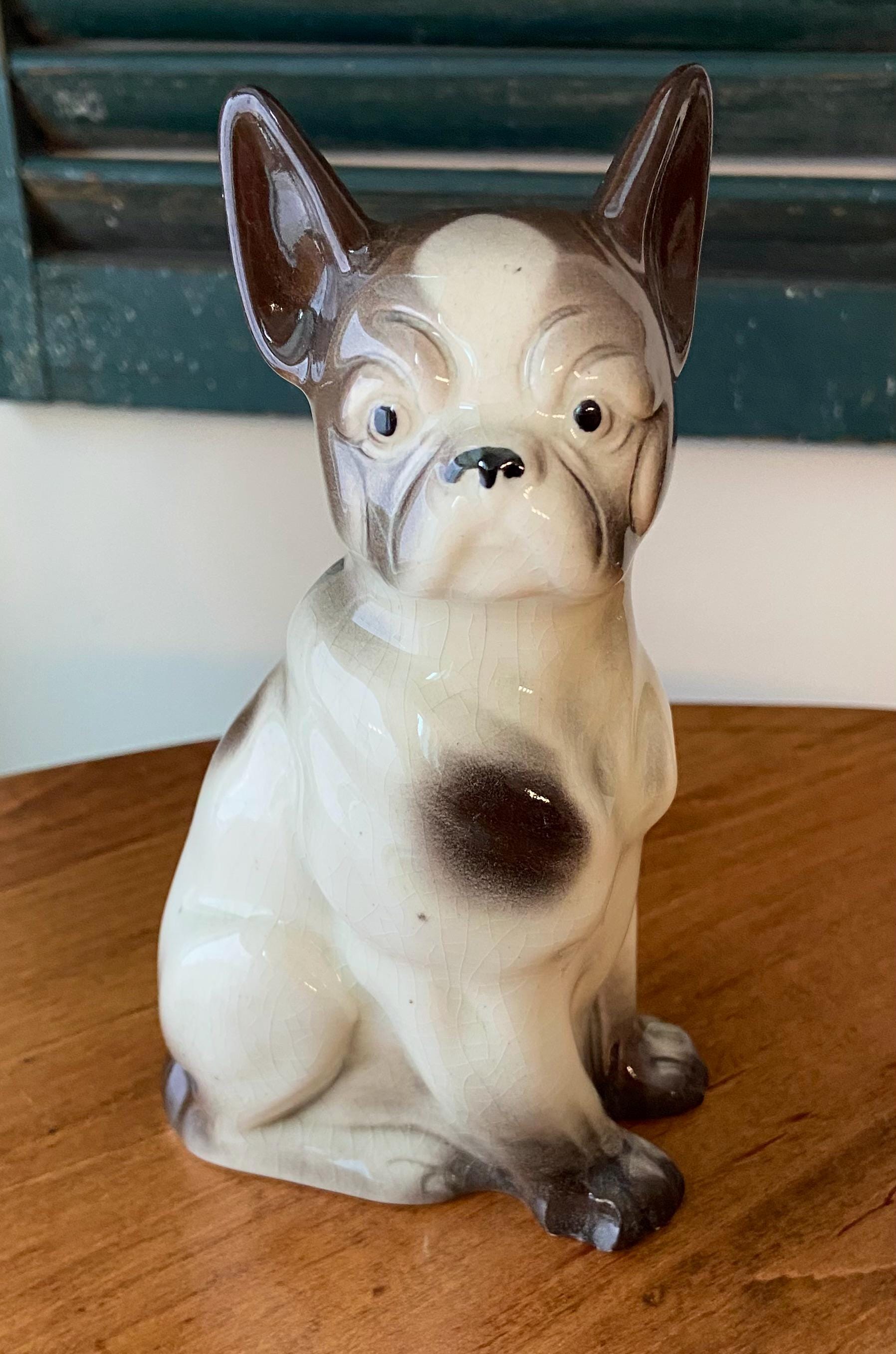 Vintage French Bulldog Ceramic Figurine - Etsy