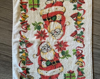 Midcentury Weihnachtsmann Geschirrtuch