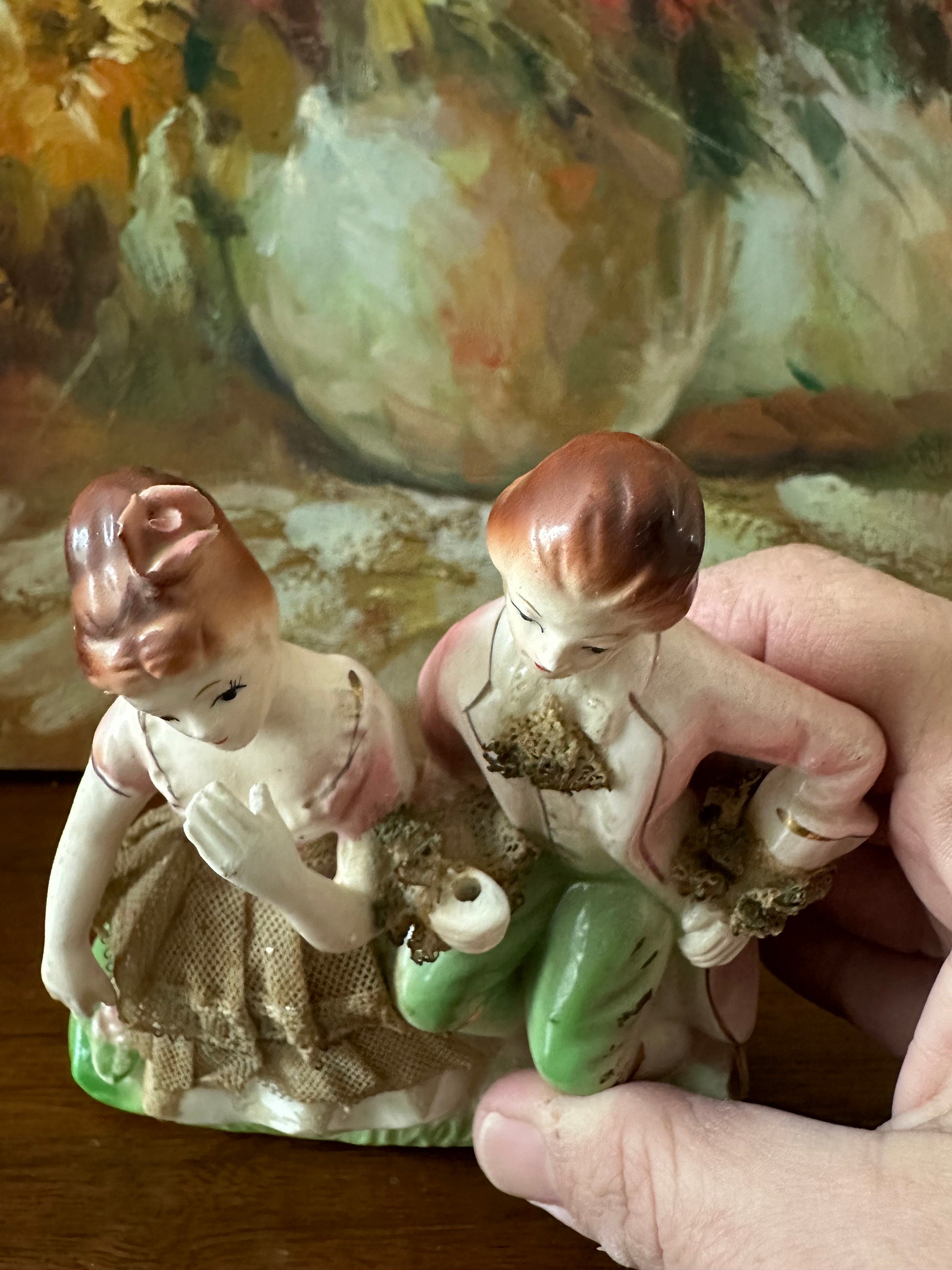 Vintage Ceramic French Couple Figurine - Etsy Hong Kong