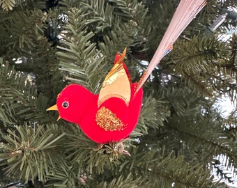 Vintage Japan Christmas Bird Clip