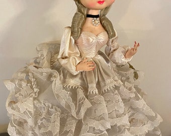 Muñeca coreana de ojos grandes vintage de 1973