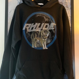 Mens Rhude X Maxfield Wolf Hoodie Etsy UK