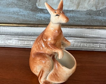 Vintage Ceramic Kangaroo Planter/ Flower Holder - Etsy