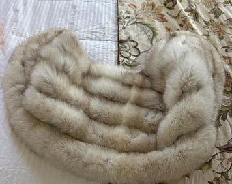 Stola In Pelliccia Di Volpe XXL 200 Cm + 4 Code Bracciale - Zeno Furs Nero