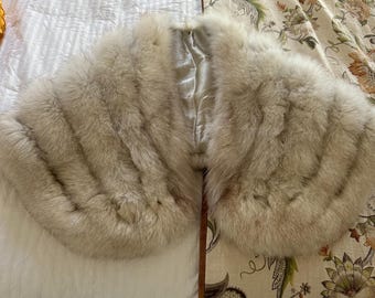 Vintage White Fox Fur Wrap