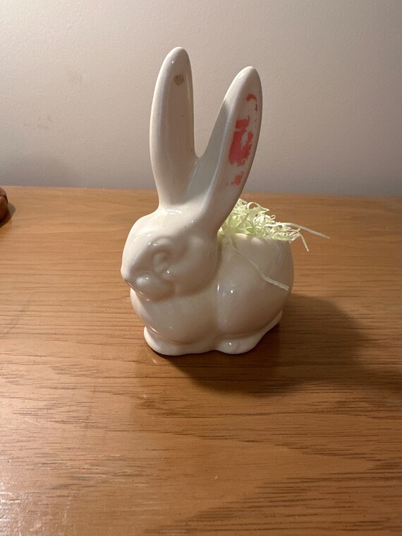 ヴィンテージ セラミック イースターバニー プランター - Etsy 日本