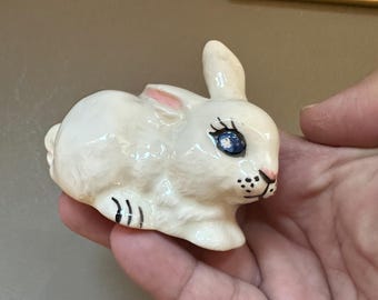 ヴィンテージセラミック製、大きな目のウサギの置物 - Etsy 日本