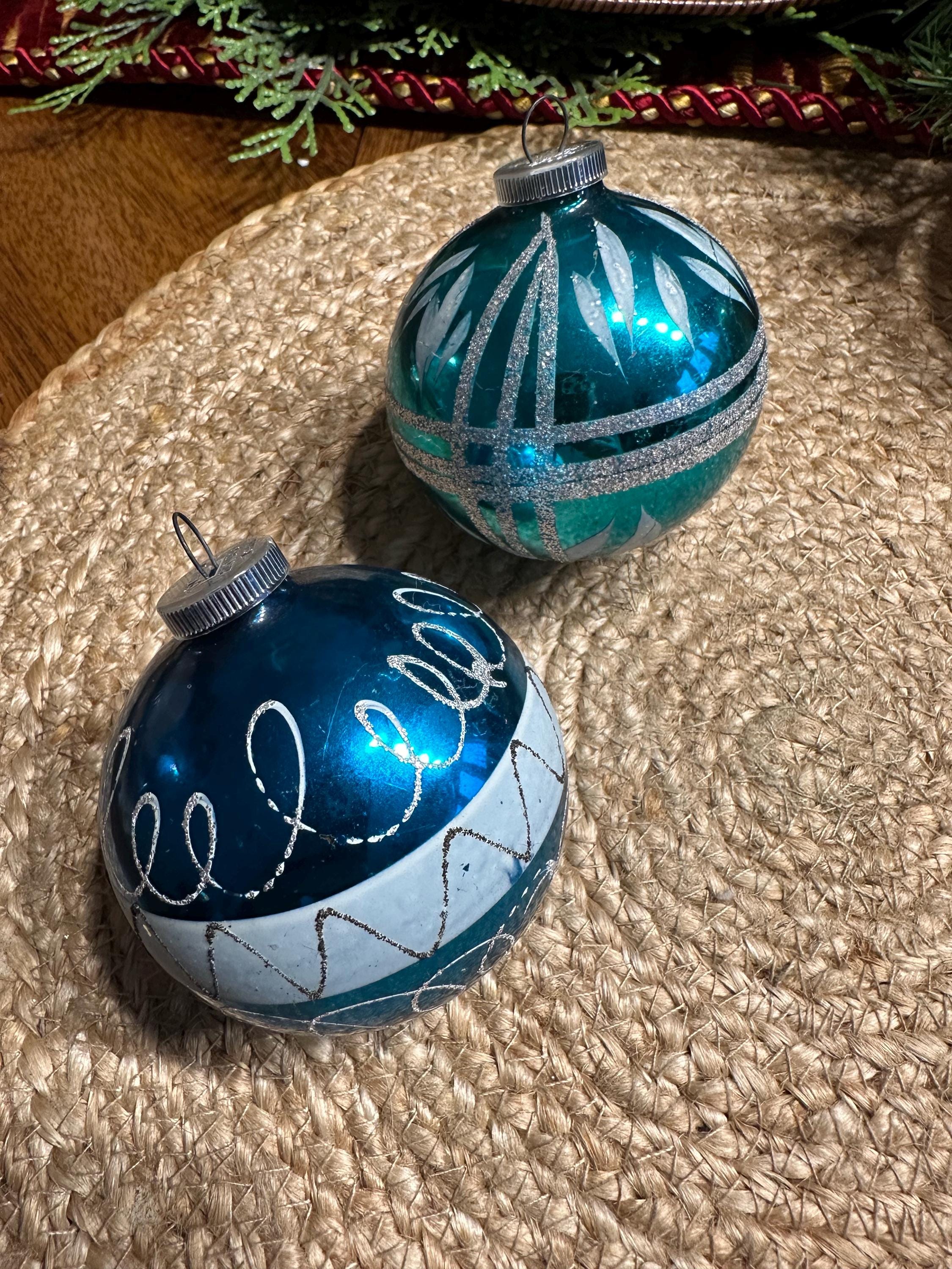 ヴィンテージ西ドイツガラスクリスマスオーナメント2個セット - Etsy 日本