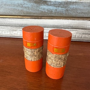 Vintage MCM Wooden Salt & Pepper Shakers