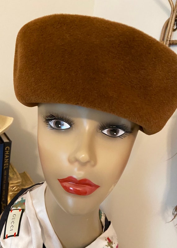 Vintage pillbox designer hat - image 1