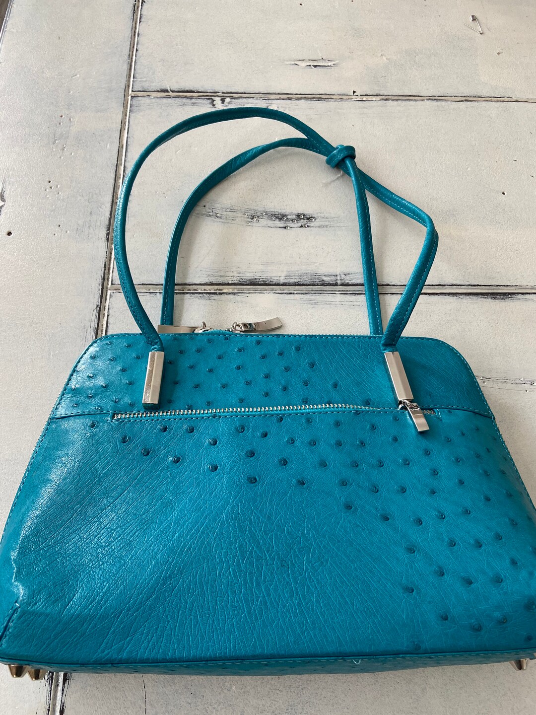 OSTRICH HAND BAG 477T ハンドバッグ レザー Ostrich Handbag Shoulder Bag Tote Purse
