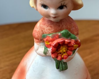 Vintage August  porcelain girl of the month Figurine