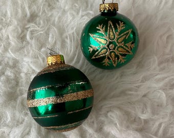 K　ヴィンテージ　クリスマス　ガラス　オーナメント2 セット ヴィンテージガラスオーナメント2個セット - Etsy 日本