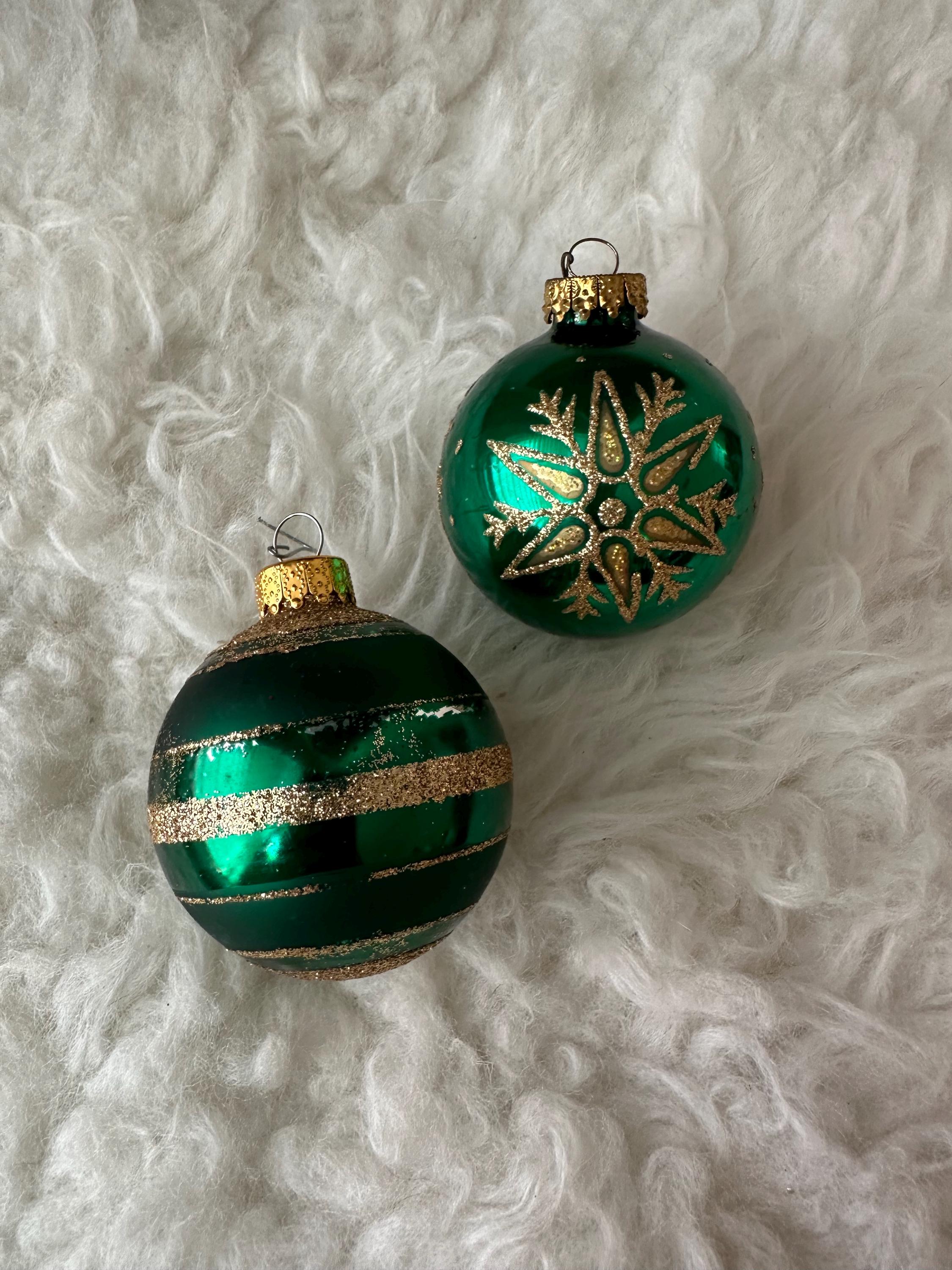 K　ヴィンテージ　クリスマス　ガラス　オーナメント2 セット ヴィンテージガラスオーナメント2個セット - Etsy 日本