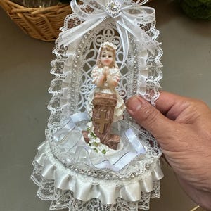 Vintage Mädchen Kommunion /Quinceamaßa Cake Topper