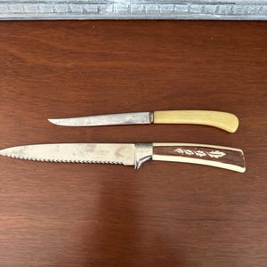 set of 3 vintage kitchen knives