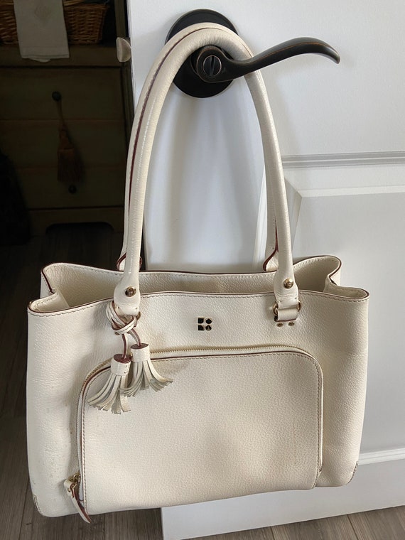 Kate spade white leather tote