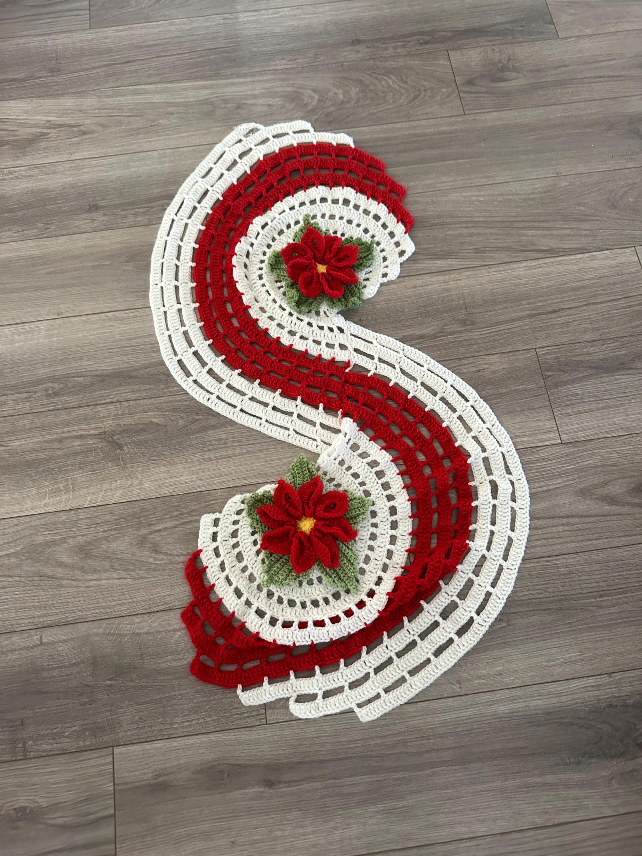 ヴィンテージクロシェポインセチアクリスマスツリースカート - Etsy 日本