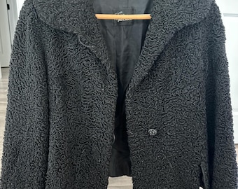 Vintage Curly Persian Lamb Fur Coat