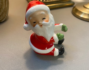 Vintage Lefton Japan Santa Candlestick Holder