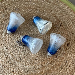 Lot of 4 Vintage Glass Bell Ornaments