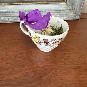 Vintage Handcrafted Teacup with Easter Rabbit
