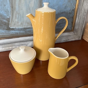 3 pc vintage MCM ceramic tea service set