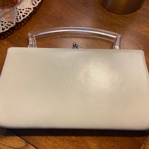 Lucite handled vintage purse