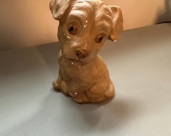 Figura de cachorro de Chalkware vintage