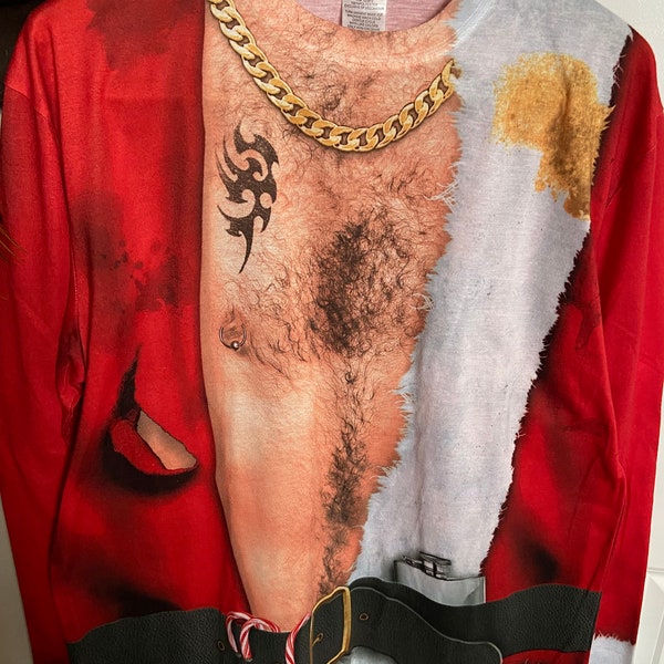 Hairy Chest Christmas T Shirt Etsy