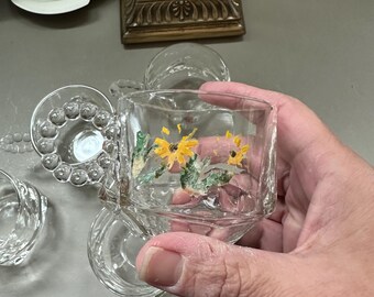 手描き装飾グラス 5個セット ヴィンテージ手描きパンチグラス6個セット - Etsy 日本