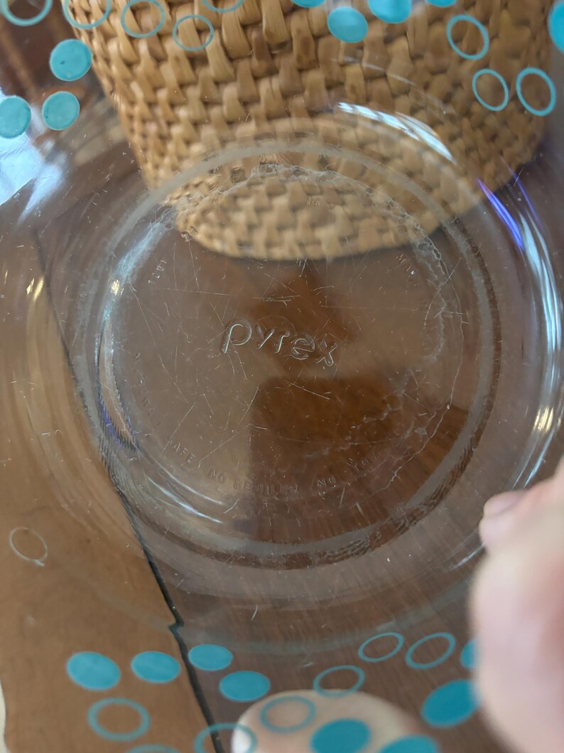 Pyrex Word Image Vintage Pyrex Turquoise Polka Dot Bowl - Etsy