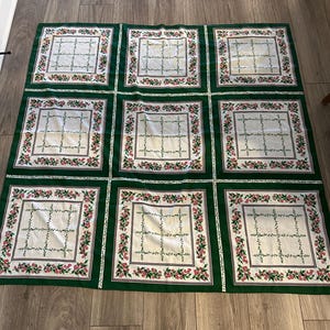 Vintage Square Holly Tablecloth 50’