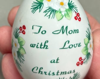 vintage ceramic Christmas egg  for Mom