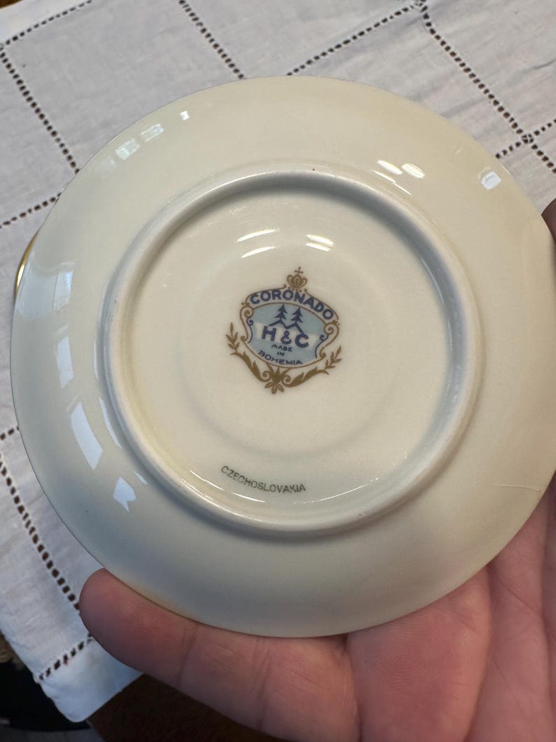 Set of 2 Beautiful Vintage Coronado H&C Made in Bohemia Expressly for ...